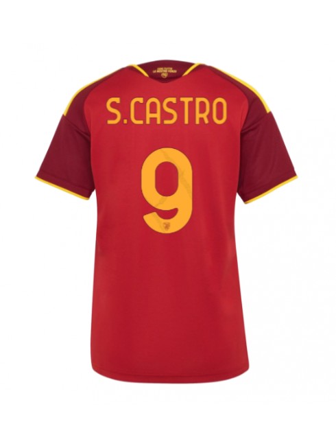 Ženski Nogometna dresi replika AS Roma Santiago Castro #9 Domači 2026-27 Kratek rokav Ženski Nogometna dresi replika AS Roma Santiago Castro #9 Domači 2026-27 Kratek rokav